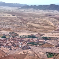 View of the countryside outside Marrakesh, from a Hot Air Balloon