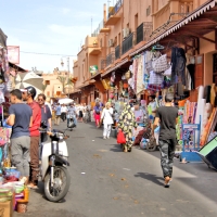 Street scene in the Medina (the old part) of Marrakesh
