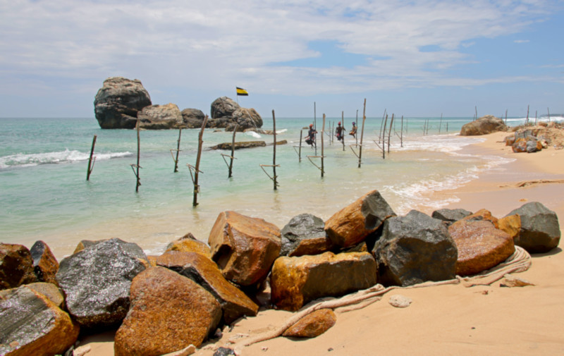 Stilt Fishers, Weligama, Sri Lanka