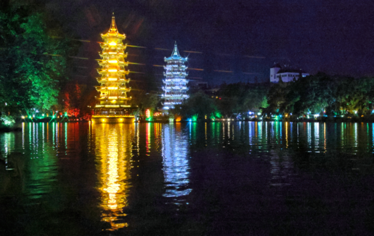 Sun and Moon Pagodas, Guilin, China
