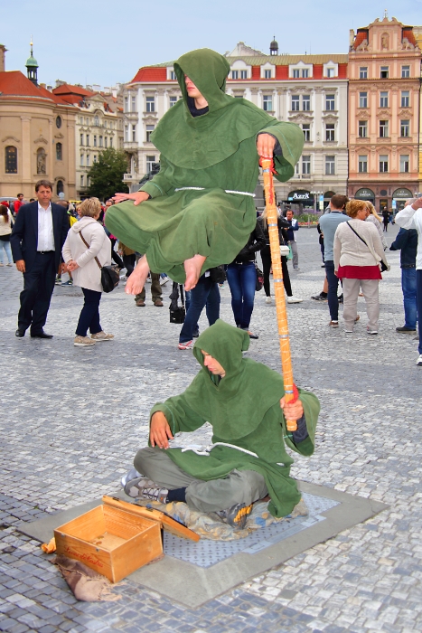 Czech Republic - Prague - magic Monks in the Old Town Square