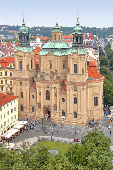 Czech Republic - Prague - Old Town Square with St Nicholas Church