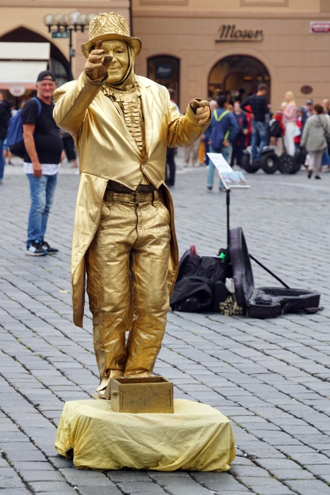 Czech Republic - Prague - Statue Man in the Old Town Square