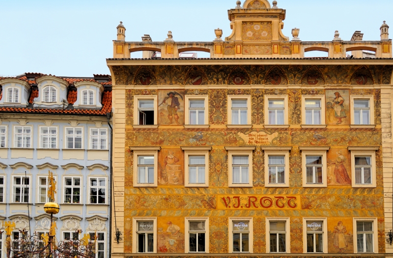 Czech Republic - Prague - Renaissance buildings near the Old Town Square