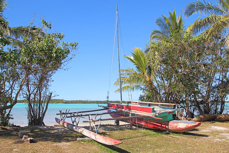 Outrigger Canoe at Kanumera Bay, Isle of Pines, New Caledonia