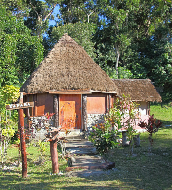 Typical contemporary modified traditional house, Lifou, New Caledonia