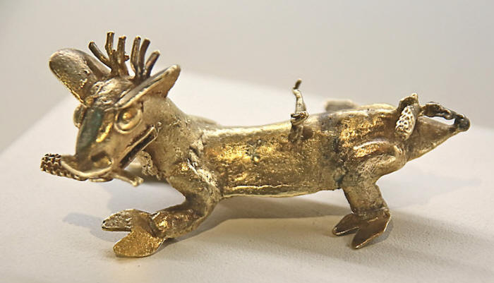 Pre-Columbian gold piece, Gold Museum, San Jose, Costa Rica