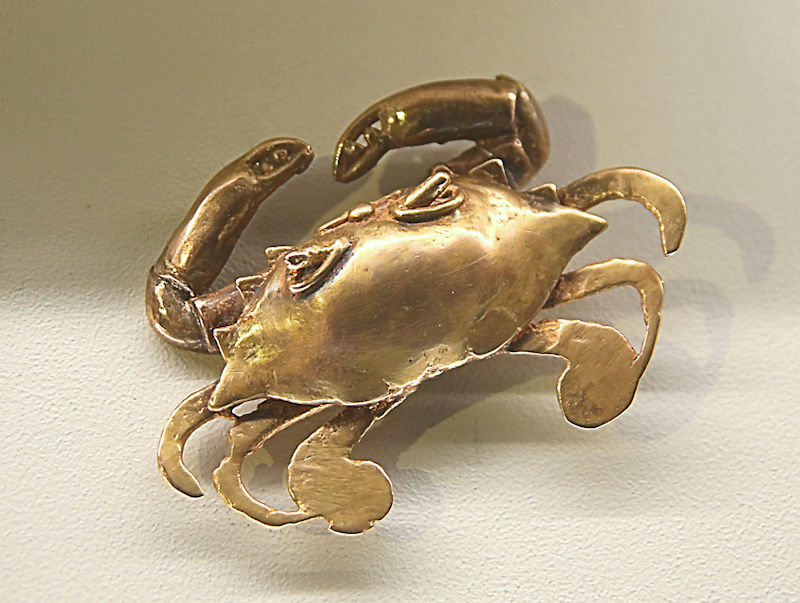 Pre-Columbian gold crab, Gold Museum, San Jose, Costa Rica