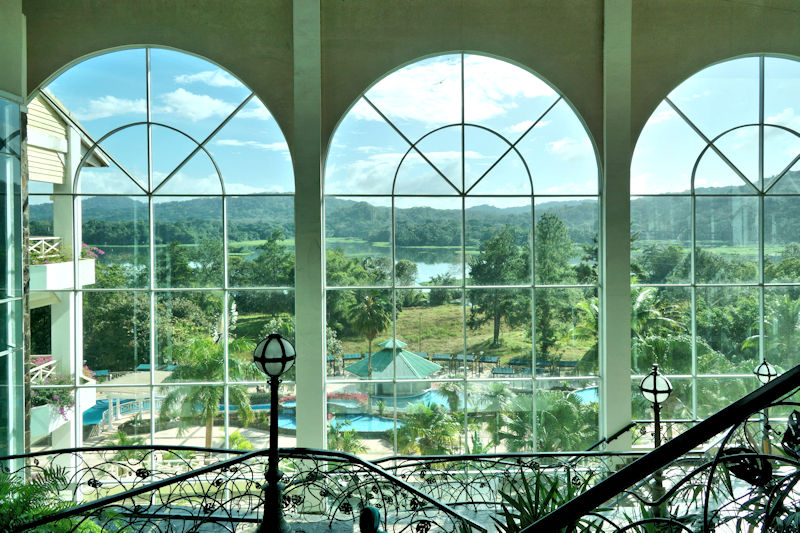 View of the Chagres River from the foyer of the Gamboa Rainforest Resort