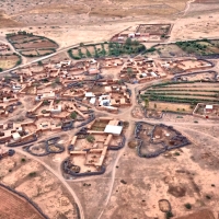 One of several villages seen from a Hot Air Balloon ride outside Marrakesh