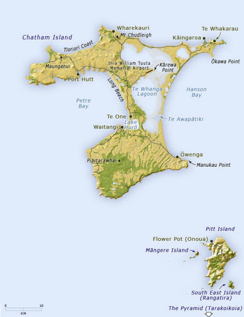 Chatham Islands map