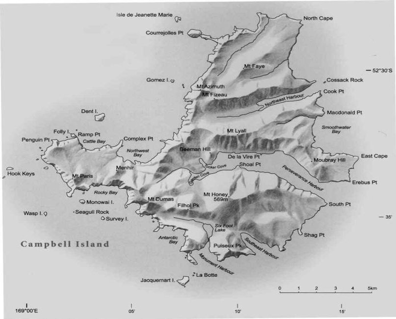 Campbell Island map