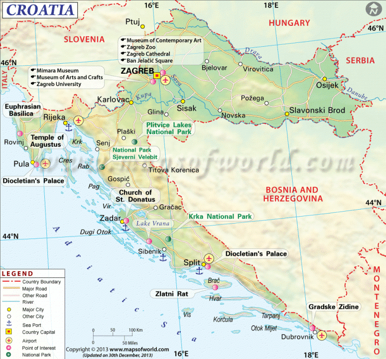 Croatia map