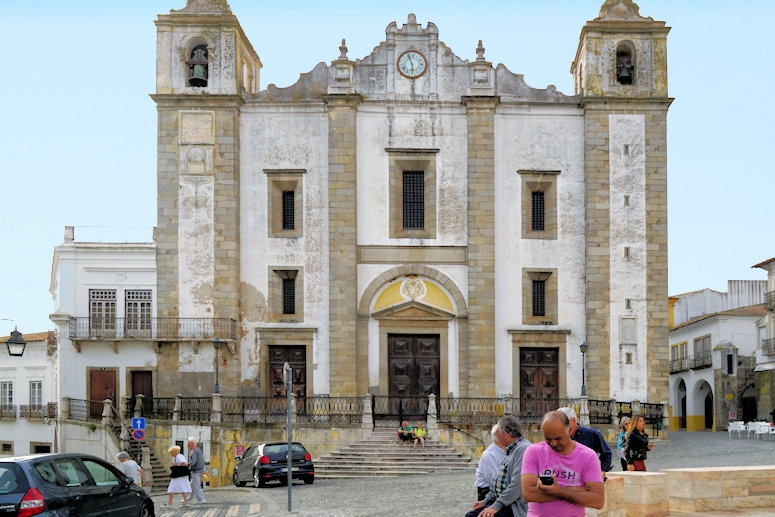 The Church of St Antony of Evora in Giraldo Square, Evora, Portugal