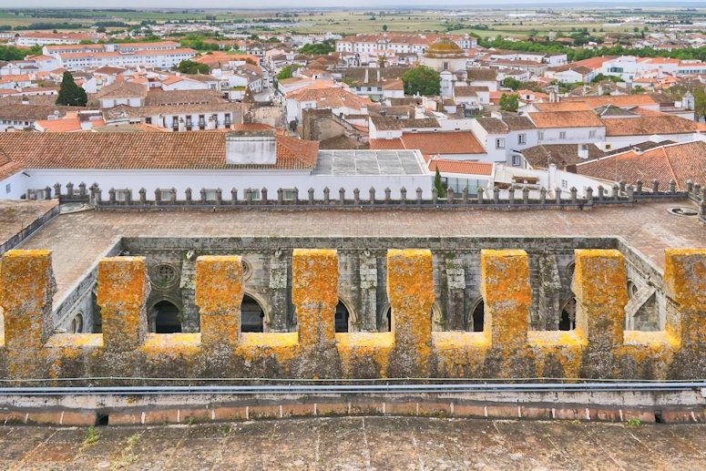 Views of Evora from the roof of the Cathedral of Évora, Portugal