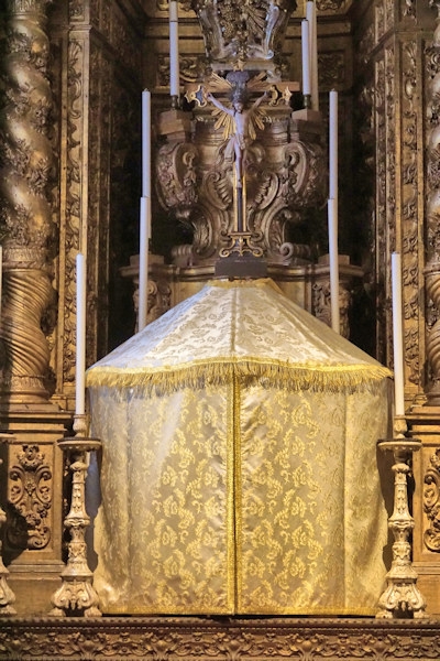 Inside the Cathedral of Évora, Portugal