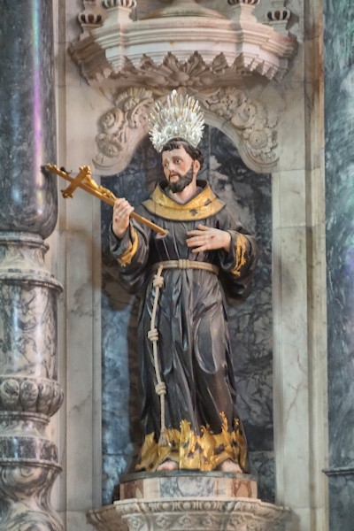 Inside the Church of St Francis, Evora, Portugal