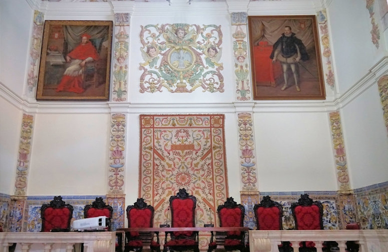 A restored chapel of the University of Evora, Portugal