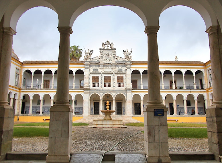 The courtyard of the University of Evora, Portugal