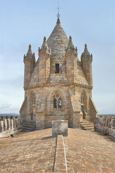 On the roof of the Cathedral of Évora, Portugal