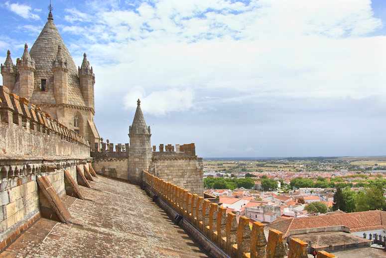 On the roof of the Cathedral of Évora, Portugal