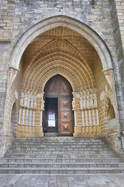 Main entrance to the Cathedral of Évora, Portugal