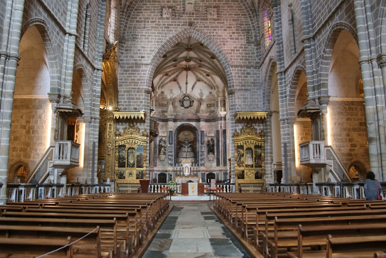 Inside the Church of St Francis, Evora, Portugal