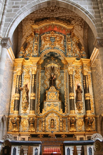 Inside the Church of St Francis, Evora, Portugal