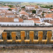 Views of Evora from the roof of the Cathedral of Évora, Portugal