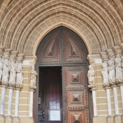 Main entrance to the Cathedral of Évora, Portugal