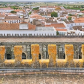 Views of Evora from the roof of the Cathedral of Évora, Portugal