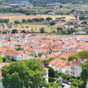 Views of Evora from the roof of the Cathedral of Évora, Portugal