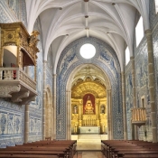 Inside the church of São João Evangelista, Lóios Convent, Evora, Portugal