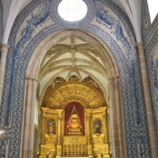 Inside the church of São João Evangelista, Lóios Convent, Evora, Portugal