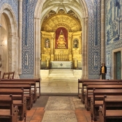 Inside the church of São João Evangelista, Lóios Convent, Evora, Portugal