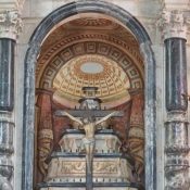 Inside the Church of St Francis, Evora, Portugal