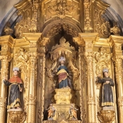 Inside the Church of St Francis, Evora, Portugal