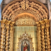 Inside the Church of St Francis, Evora, Portugal