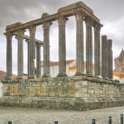 Roman Temple ruins, Evora, Portugal