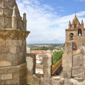 On the roof of the Cathedral of Évora, Portugal