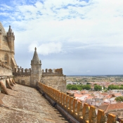 On the roof of the Cathedral of Évora, Portugal