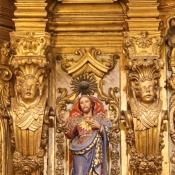 Inside the church of São João Evangelista, Lóios Convent, Evora, Portugal