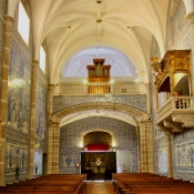 Inside the church of São João Evangelista, Lóios Convent, Evora, Portugal