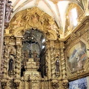 Inside the Church of St Francis, Evora, Portugal