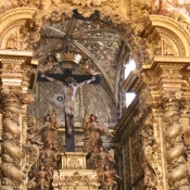 Inside the Church of St Francis, Evora, Portugal