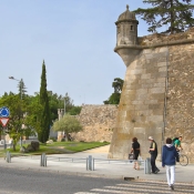 14th century city walls around the old city of Evora