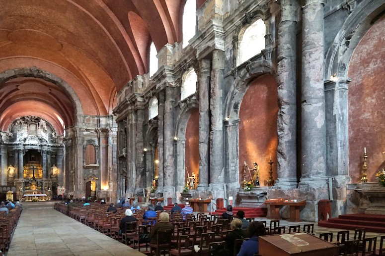 13th century church Igreja de São Domingos, Lisbon. Portugal. It is classified as a National Monument.
It was damaged by a 1531 earthquake and almost completely destroyed in the 1755 earthquake. 
In 1959 the church was devastated by fire, which killed 2 firefighters.
In 1994 the church reopened, retaining many signs of the fire.