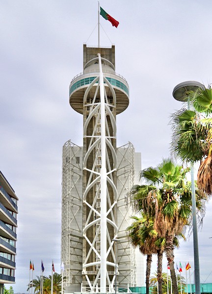 145 metre Vasco da Gama tower, with restaurant at the top - Lisbon