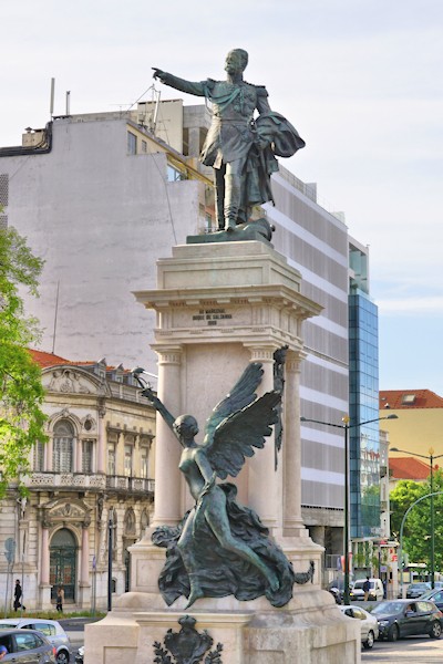 Statue of  the 19th century Dom João Carlos Gregório Domingos Vicente Francisco de Saldanha Oliveira e Daun, 1st Duke of Saldanha, Lisbon