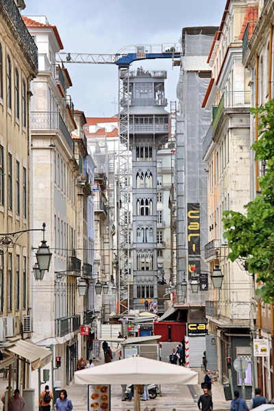 Santa Justa elevator, gives a lift of 4 floors up the Alfama hill